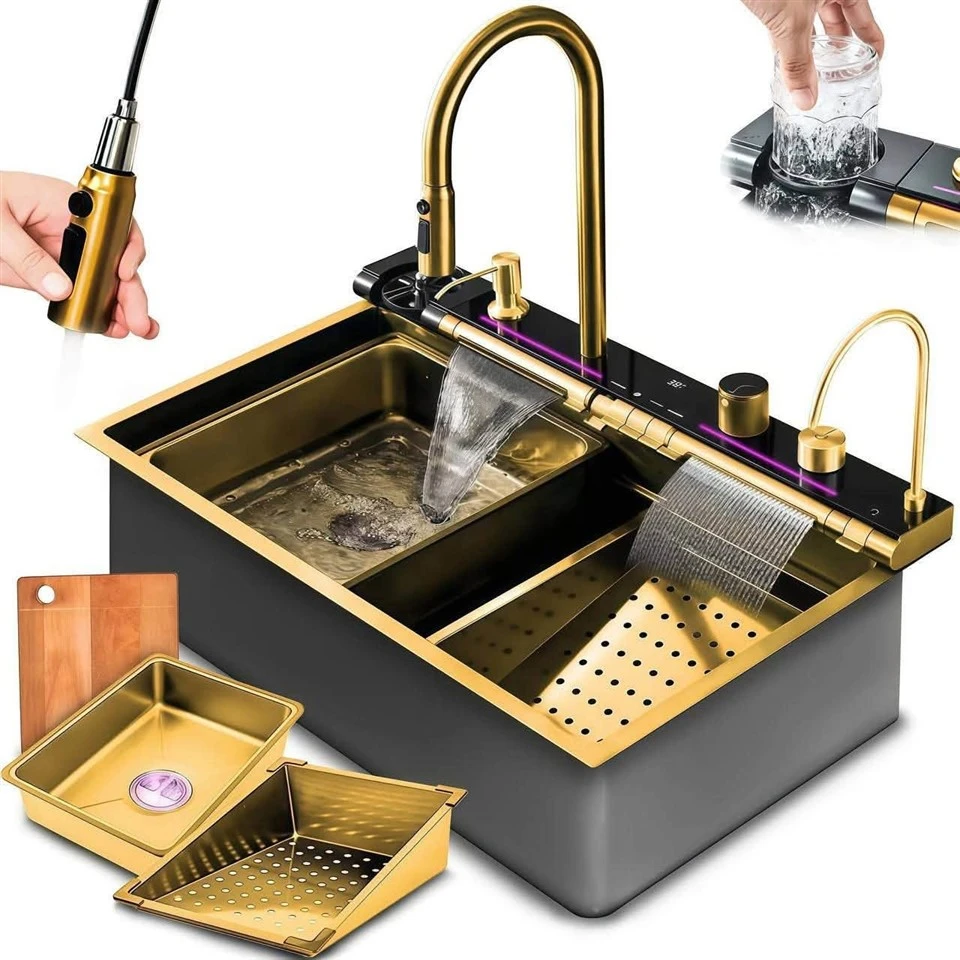 304 Stainless Steel Golden Smart Kitchen Sink best