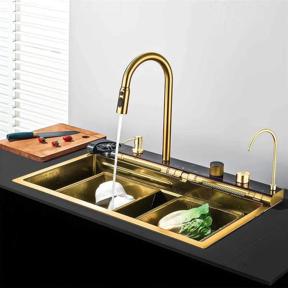 304 Stainless Steel Golden Smart Kitchen Sink
