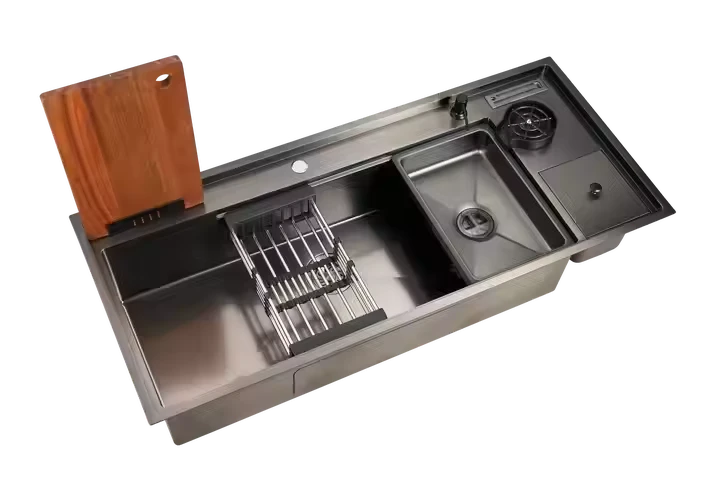 Black Multi Functional 304 Stainless Steel Kitchen Sink