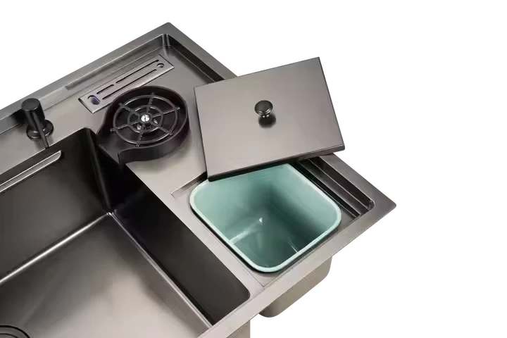 Black Multi Functional 304 Stainless Steel Kitchen Sink high quality