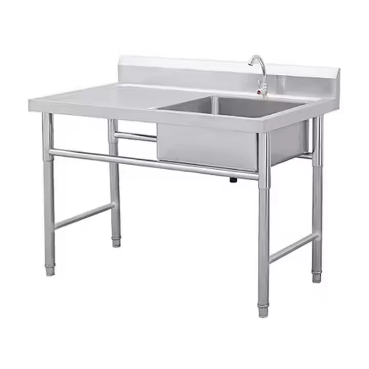 Floor-standing Stainless Steel Commercial Kitchen Sink