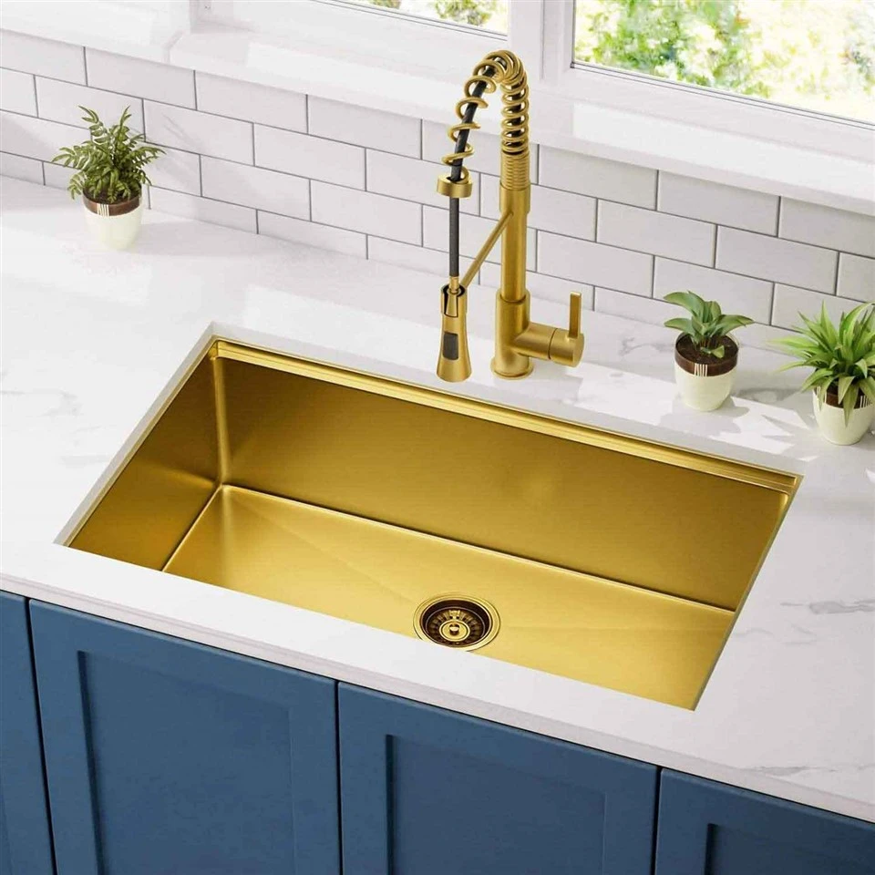 Gold Nano Coated Undermount Kitchen Sin
