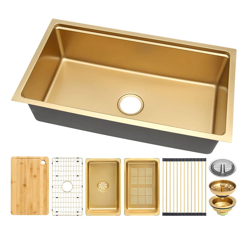 Gold Nano Coated Undermount Kitchen Sin factory