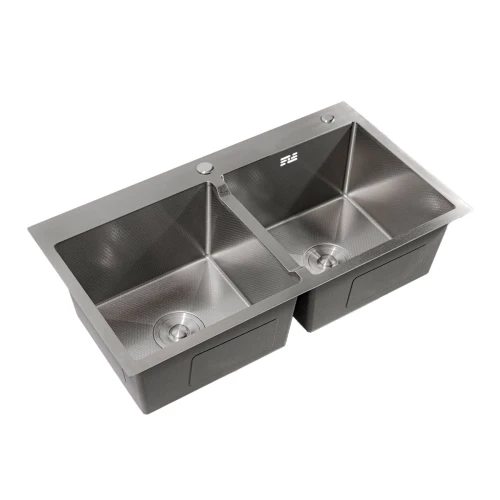 Honeycomb Finish Double Bowl Sink