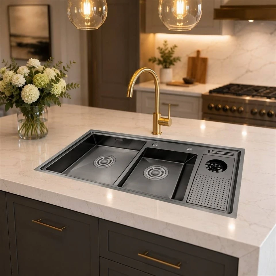 Household Handcrafted Stainless Steel Sink factory
