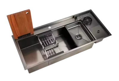 Black Multi Functional 304 Stainless Steel Kitchen Sink
