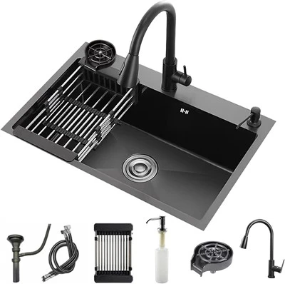 Black Nano Coated 304 Stainless Steel Kitchen Sink