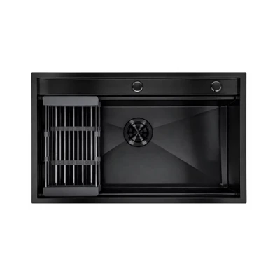 Black Stainless Steel Multi-functional Sink
