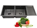 Double Bowl Household Handmade Sink 304 Stainless Steel Undermount Kitchen Sink