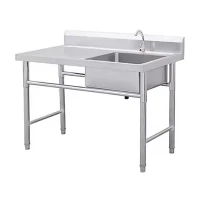 Floor-standing Stainless Steel Commercial Kitchen Sink