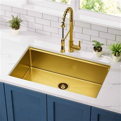 Gold Nano Coated Undermount Kitchen Sin