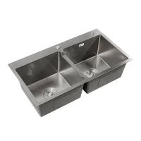 Honeycomb Finish Double Bowl Sink