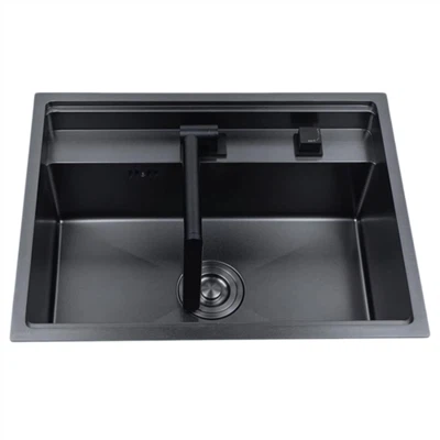 Kitchen Sink With Folding Faucet Hidden