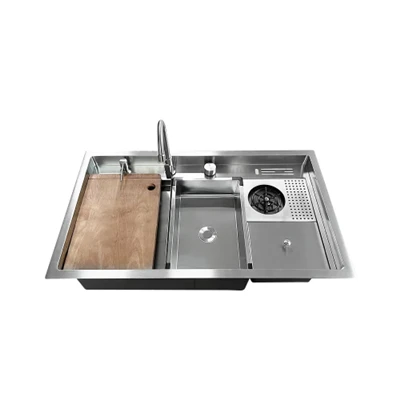 Stainless Steel Kitchen Sink With A Cup Rinser