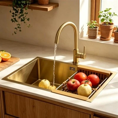 Scratch Proof PVD Nano Gold Kitchen Sink