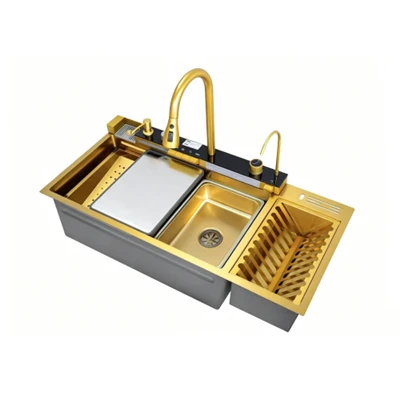 Smart Kitchen Sink With Dish Rack