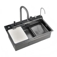 Workstation Kitchen Sink Kit With Digital Temperature Display